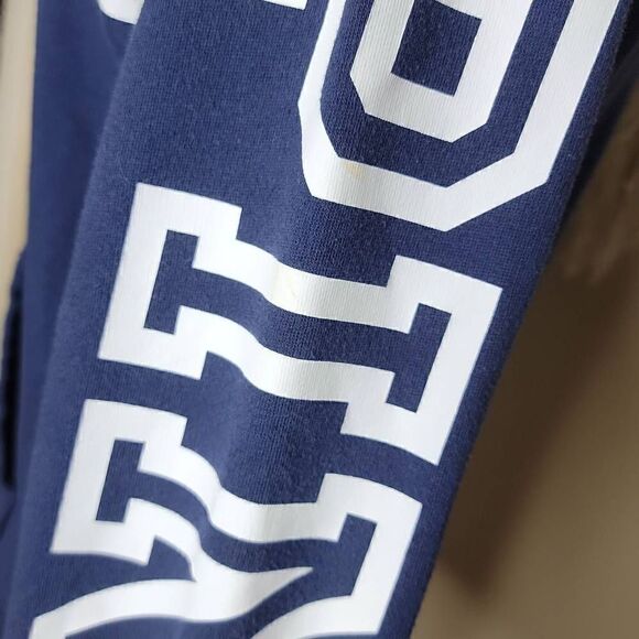 PINK Victoria's Secret Side Snap Full Zip Hoodie Jacket Navy Blue Small - Picture 8 of 15